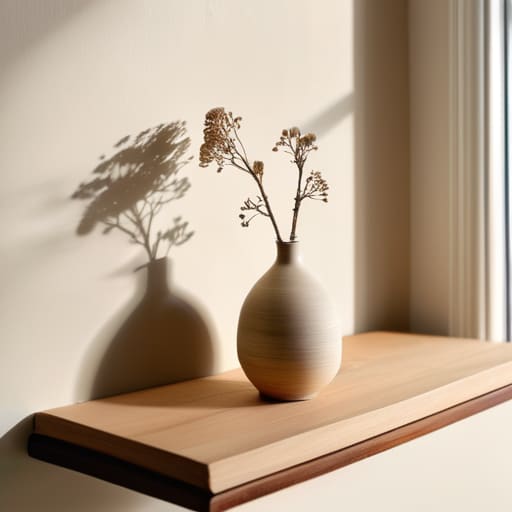Finding Harmony in Minimalist Shelf Arrangement.