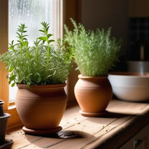 Bringing the Garden Home with indoor herbs.