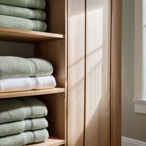 Organized linen closet: The Art of Living Simply.