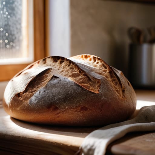 The Heartbeat in the Crumb sourdough bread.