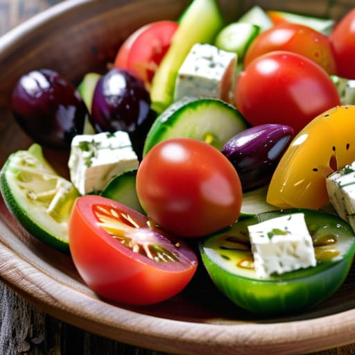 Traditional Greek Salad Ingredients