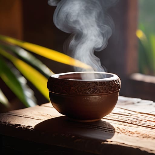 Steaming cup of The Midnight Cocoa of Oaxaca.