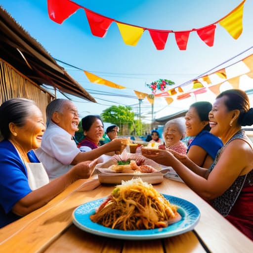 Celebrating vibrant Filipino fiesta culture.